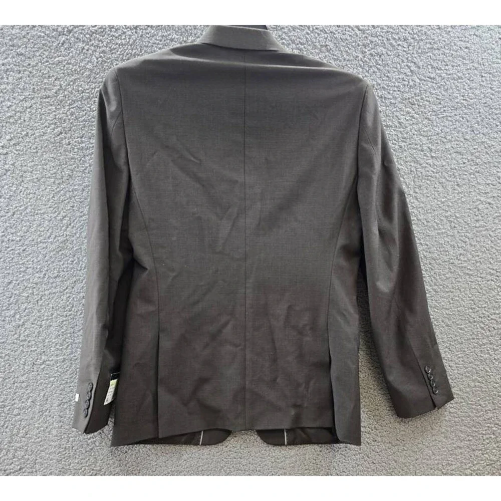 Bar III Slim-Fit Wool-Blend Suit Separate Jacket Men's 38R Brown Button Closure